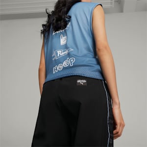 Camiseta azul con efecto tie dye y logo Mercedes F1 de Puma, Cheap Urlfreeze Jordan Outlet Black, extralarge